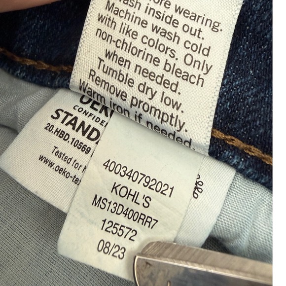 Sonoma Men's Everyday‎ Jeans Relaxed Straight Blue Denim Size 36x32 - Picture 8 of 9